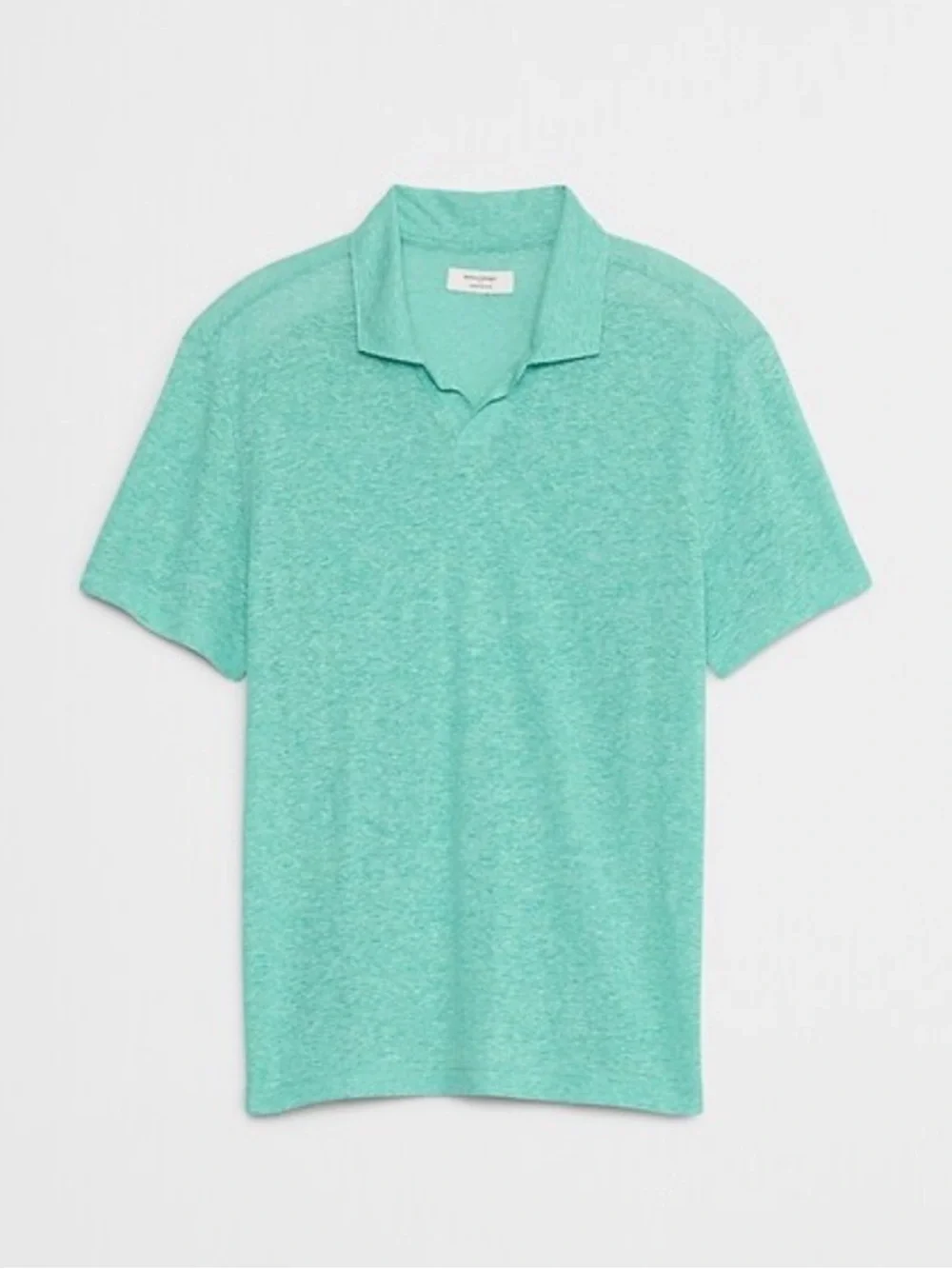 NWT Banana Republic Linen Blend Johnny Collar Polo Shirt Green 2024 Size XLT